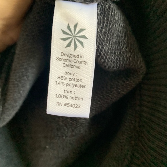 Athleta Black French Terry Athleisure Sweatshirt Hoodie Size XS EUC - Picture 6 of 8